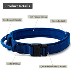 CADONO tactical dog collar with control handle enables safer control during walks.