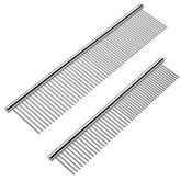 Cafhelp dog comb with rounded ends close-up, gentle detangling for sensitive skin.