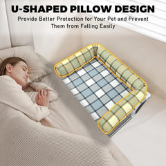 Caghash bed-height cosleeper window perch showing raised perch near you