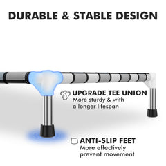 Caghash dog bed stainless-steel-frame highlights strong support and long-lasting construction.