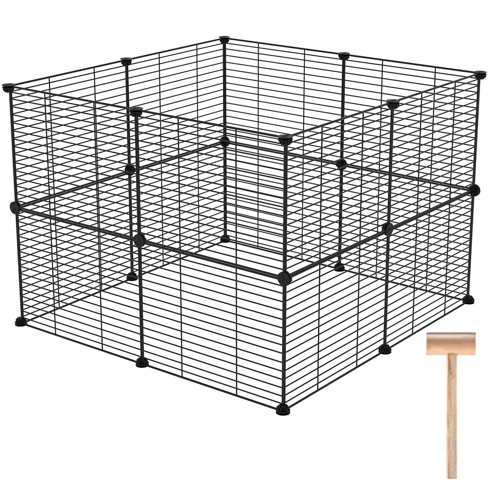 C&AHOME Pet Playpen 16 panels enables flexible shaping for safe play spaces.