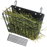 CAIQINLI Rabbit Hay Feeder with heavy-duty frame keeps hay tidy.
