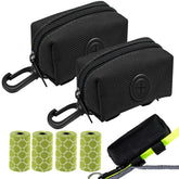 CAKOVANO dog poop bag holder front view showing compact, easy-access design