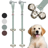 Caldwell's Pet Supply Co. dog potty bells gray set-2 front view demonstrates easy potty signaling for training.