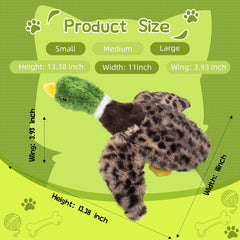 Calibonbon dog squeaky mallard toy featuring crinkle sound for mental stimulation
