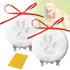 CALPALMY DIY Pawprint Kit setup shows components for crafting a cherished keepsake.