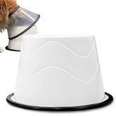 CAM No Slip Base Elevated Bowls pair shown for cone-wearing small dogs and cats