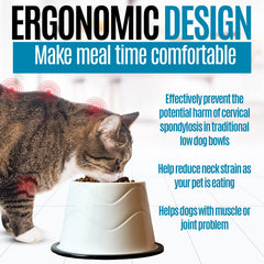 CAM bowls with rubber base ring stabilize during feeding