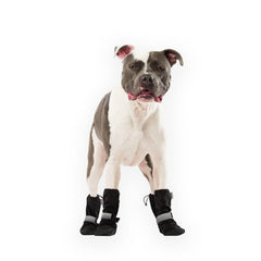 Canada Pooch dog winter boots front view black size 6 for paw protection