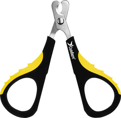 Candure Cat Nail Clipper product shot in yellow shows stainless steel precision for easy trims.