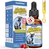Canfitme Antibitics for Cats bottle front, signaling natural ingredients for immune support and overall health.