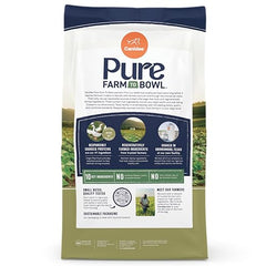 Canidae Pure Farm to Bowl sweet potato chips highlight fiber-rich plant ingredients.