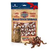 Canine Butcher Shop bully stick spirals pack — long-lasting chew satisfies instinct