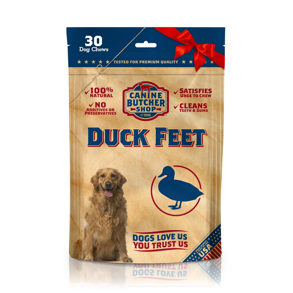 Canine Butcher Shop duck feet pack 30 – natural dog chew for daily use