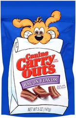 Canine Carry Outs Bacon Flavor Dog Treats image shows soft chews, ideal for training or on-the-go rewards.