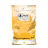 Canine Caviar Open Meadow bag front showing limited ingredients for sensitive digestion.
