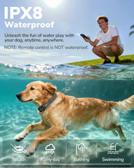 Canivix dog collar receiver is IPX8 waterproof for swimming and rain