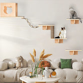 Canormpet cat wall shelves condos perches provide space-saving resting spots for small apartments.