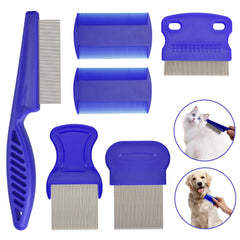 CAPHONT flea comb set blue packaging highlights versatile grooming for multiple pet sizes.