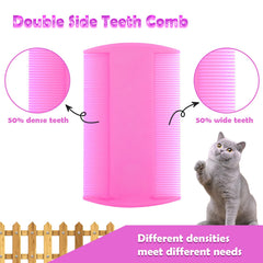 CAPHONT tear-stain comb detail pink for targeted grooming