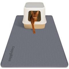 CappyBliss large cat mat with litter-trap traps litter, keeping floors clean.