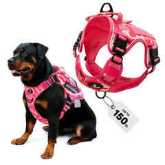 Captain Dog XXL Xdog Vest pink camo front clip improves control during walks