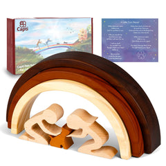 Capti Rainbow Bridge cat memorial statue sits on a mantle, offering comforting remembrance.
