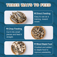 Capuca Dried River Fish reptile diet boost for active pets