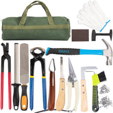 Capuca farrier-tools-kit-cover demonstrates organized hoof care for efficient grooming.