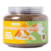 Capuca Goldfish Food floating pellets color-enhancing formula boosts vibrant colors
