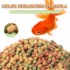 Capuca Goldfish Food growth-support pellets help goldfish thrive with key nutrients