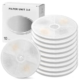 Carcent upgraded filter close-up shows 4-layer filtration improving water clarity