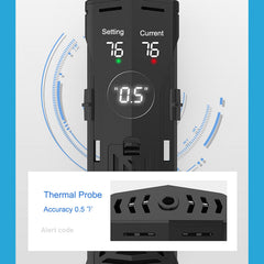 Carefree Fish dual overheating protection system illustrated with internal temperature controllers.
