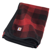 Carhartt blanket sherpa-lined close-up emphasizes plush warmth for pets.