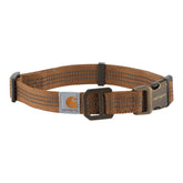 Carhartt dog collar with nylon webbing and reflective stitching aids dusk visibility