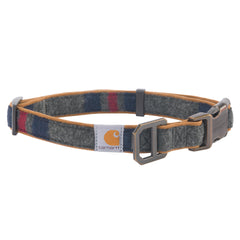 Carhartt pet collar in blanket stripe fabric, built for durability during daily adventures.
