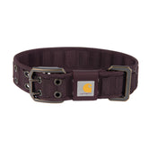 Carhartt pet collar wide webbing in deep wine for large dogs during daily walks