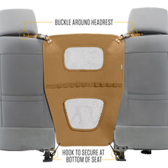 Carhartt barrier showing breathable mesh panel enabling air flow and pet visibility.