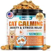 Carmelie cat calming treats packaging shown, ready to support everyday calm and stress relief