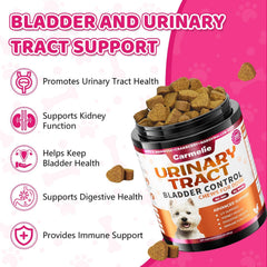 Carmelie chew closeup reveals texture and appeal of the urinary health blend.