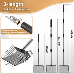 CAROD stainless steel handle soft grip enhances comfort during long cleanups.