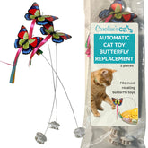 Caroline's Cats butterfly refill closeup shows durable PVC for long-lasting play sessions.