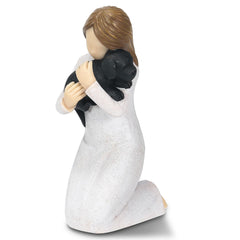 Carracci dog memorial angel statue offers comforting remembrance for a grieving dog owner.