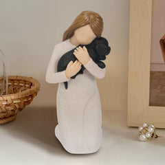 Carracci dog memorial on mantelpiece adds comforting sentiment to living spaces.