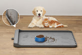 Carry360 dog food mat 28x20 wide shot for clean, mess-free feeding.