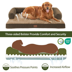 Casa Paw-xl-bed-bolsters provide secure sides for cozy naps.