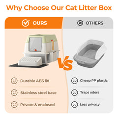 CasaNest odor-control compartment neutralizes smells between cleanings