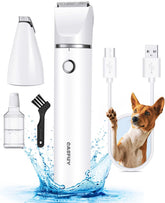 Casfuy cordless paw trimmer double blades close-up for precise, safe grooming