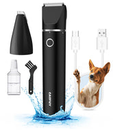 Casfuy cordless dog paw trimmer with double blades for precise grooming around paws
