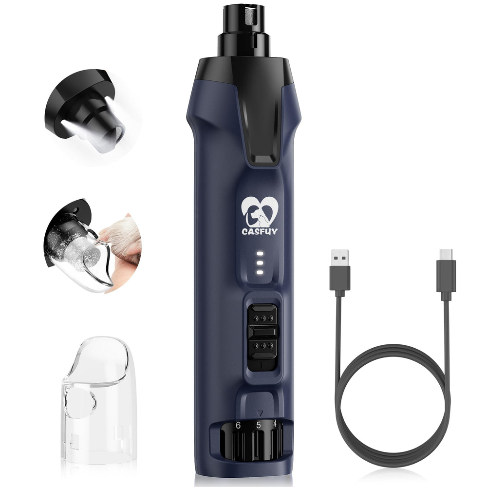 Casfuy dog nail grinder 6-speed control enables customized painless trimming